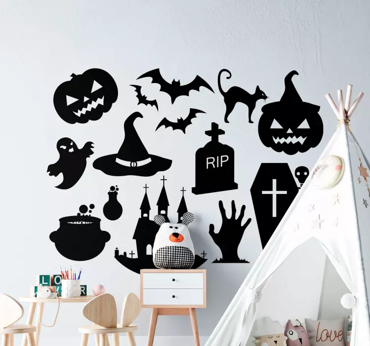 Autocolantes de halloween Pequenos símbolos - TenStickers