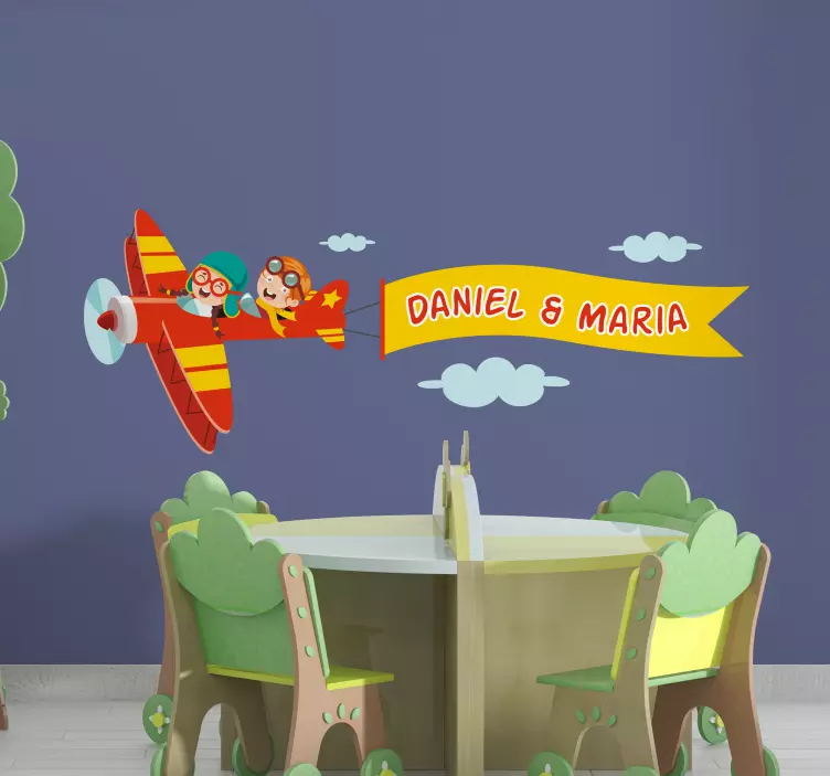 Autocolante de ilustração Criança feliz a voar - TenStickers