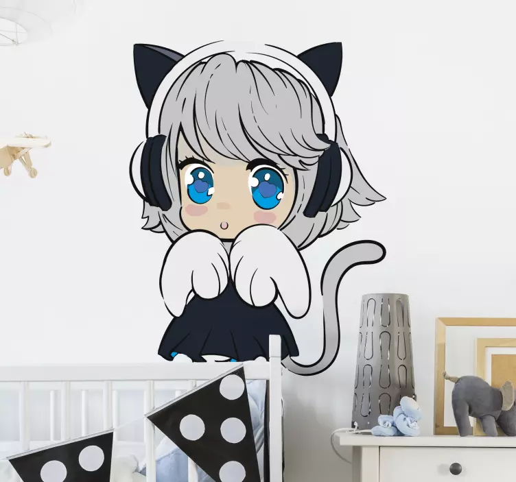 Autocolantes de ilustrações Garotinha de anime - TenStickers
