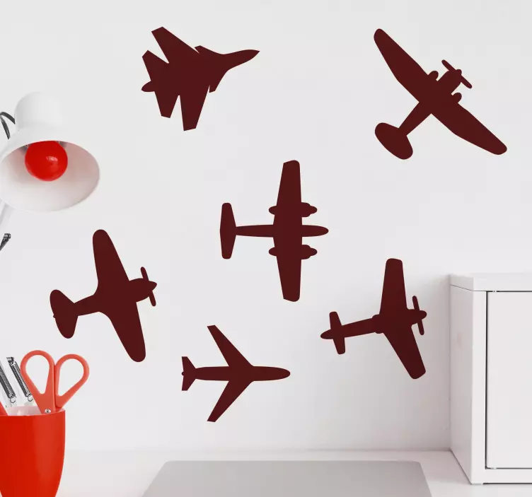 Autocolante Vários aviões voando no céu - TenStickers