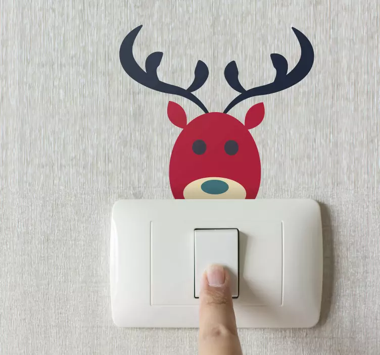 Autocolantes de Natal Alegria e renas - TenStickers