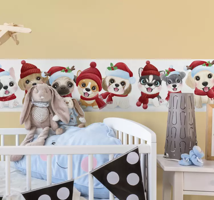 Autocolantes de Natal Amar cães, época de natal - TenStickers