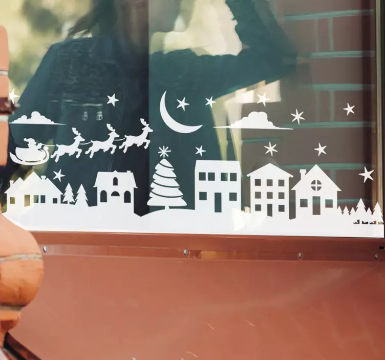 Autocolantes de Natal Cena de natal - TenStickers