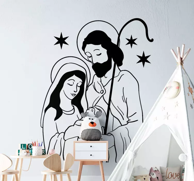 Autocolantes de Natal Nascimento de jesus - TenStickers
