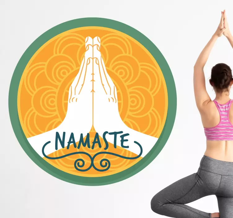 Autocolantes de outros desportos Laranja namaste - TenStickers