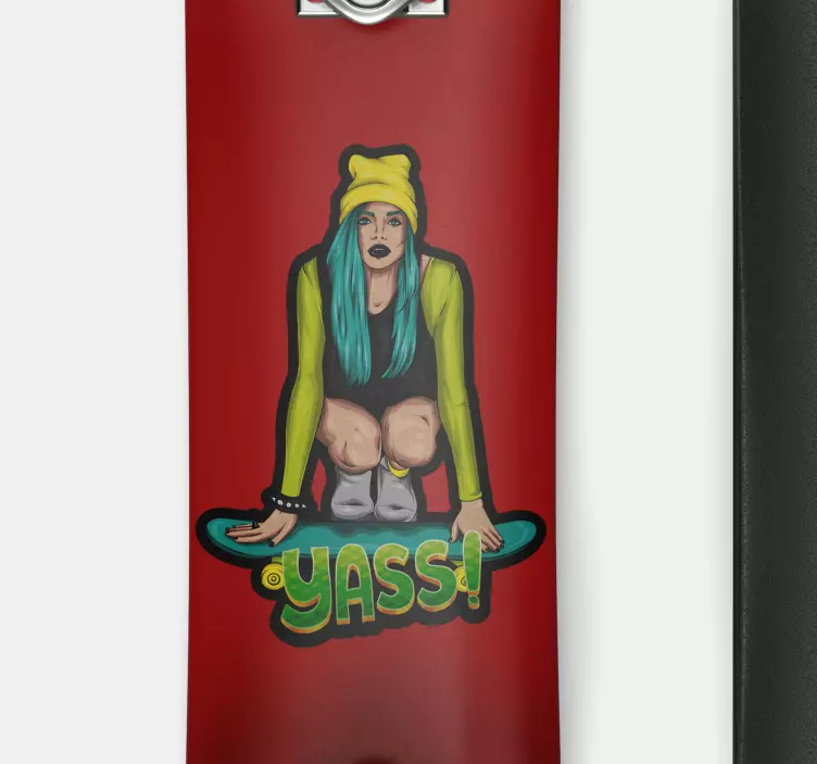 Autocolante Menina da escola de skate - TenStickers