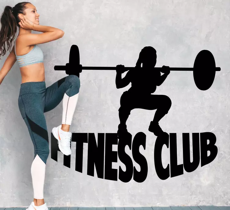 Autocolantes de outros desportos Mulher do clube de fitness com d - TenStickers