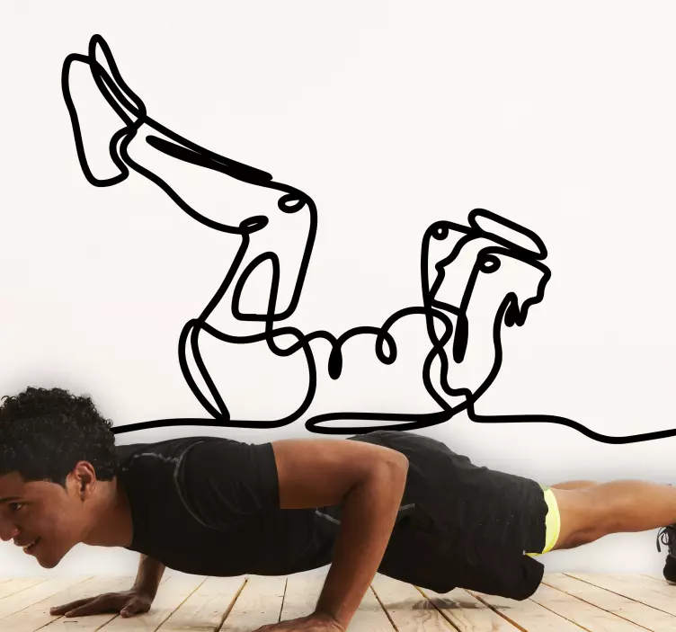 Autocolantes de outros desportos Silhueta crunches - TenStickers