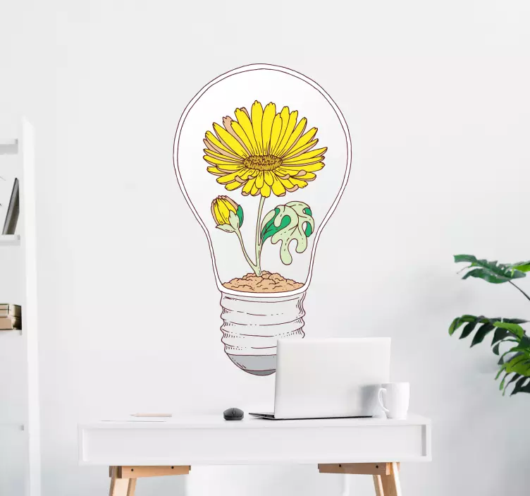Autocolante Lâmpada de girassol - TenStickers