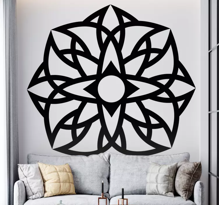 Autocolantes  de padrões abstratos Monocolor linhas detalhadas - TenStickers