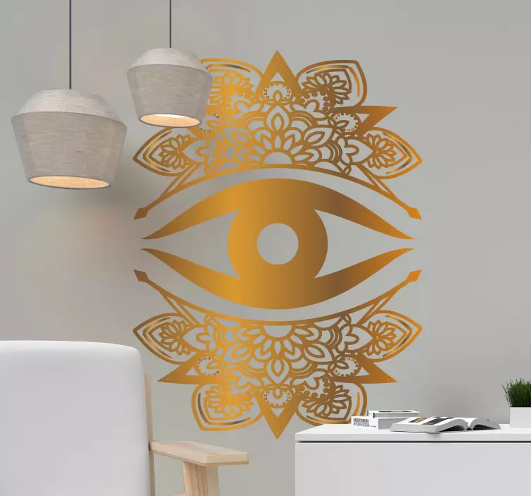 Autocolante Ornamento de olho de mandala - TenStickers