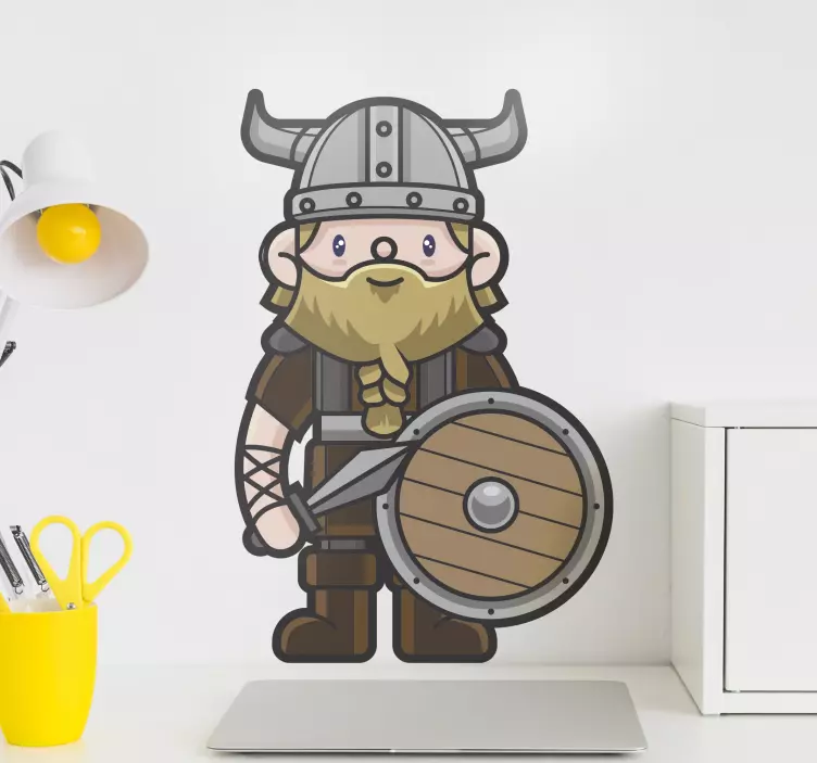 Autocolante Viking com escudo e espada - TenStickers