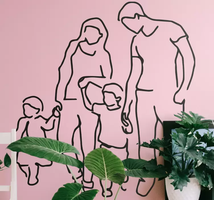 Autocolantes de pessoas Família minimalista - TenStickers