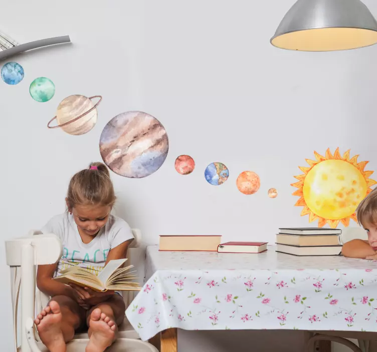 Autocolantes Aquarela do sistema solar - TenStickers