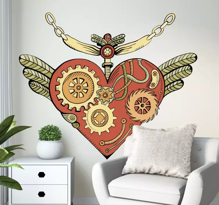 Autocolantes do Amor Moto em forma de coração - TenStickers