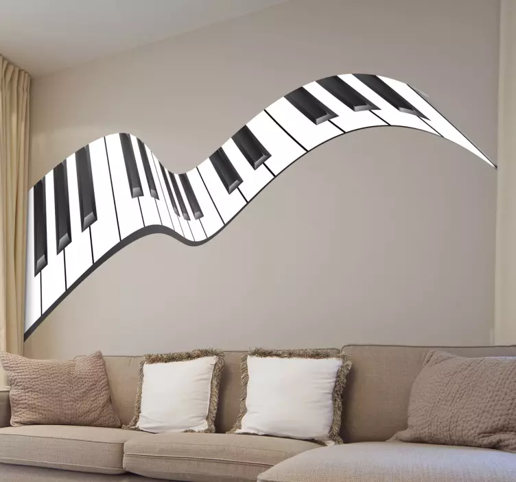 Autocolantes decorativos música com teclado - TenStickers