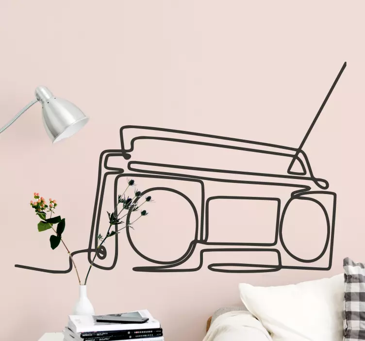 Autocolantes Musicais Rádio minimalista - TenStickers