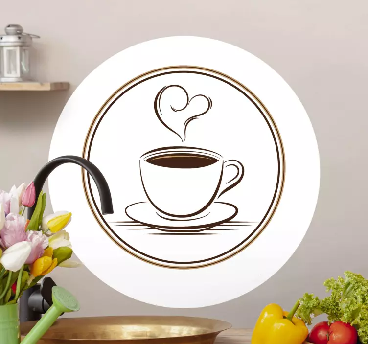 Autocolantes Xícara de café elegante - TenStickers