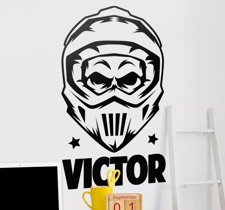 Autocolantes para motocross Motocross com nome - TenStickers
