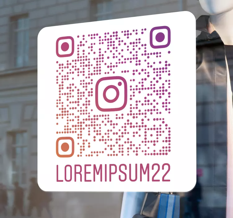 Autocolantes personalizáveis Código qr multicolor do instagram - TenStickers
