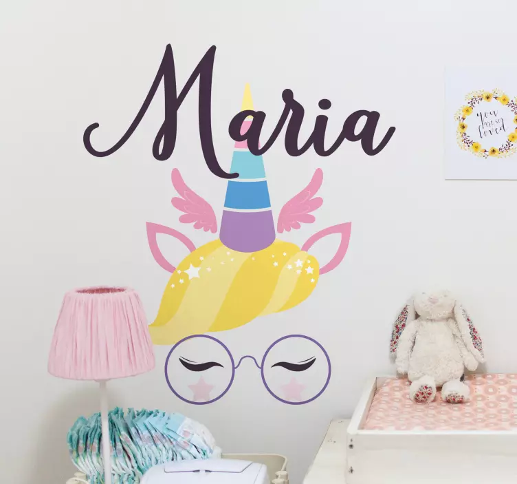 Autocolantes Olhos de unicórnios com nomes - TenStickers