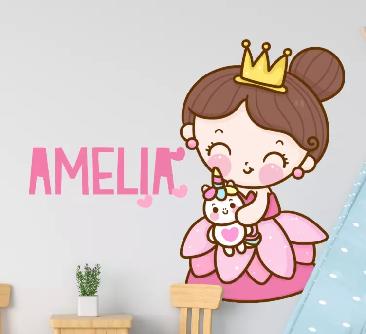 Autocolantes personalizáveis Rosto de bebê princesa - TenStickers