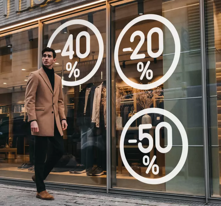 Autocolantes Promoções Desconto de círculo - TenStickers