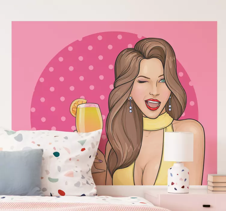 Autocolantes Vintage Garota pop sexy - TenStickers
