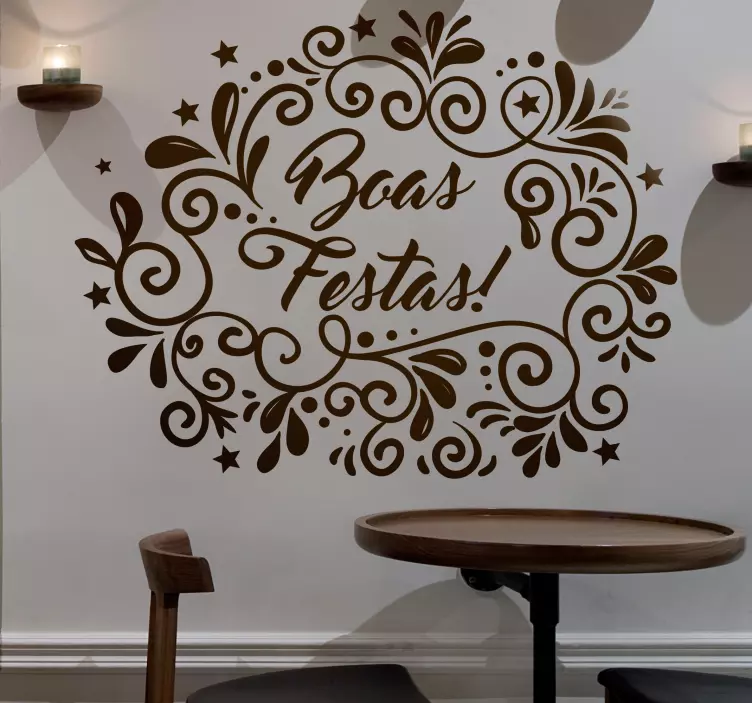 Autocolantes festividades boas festas - TenStickers