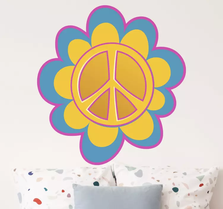Adesivo decorativo flores Flor símbolo da paz - TenStickers