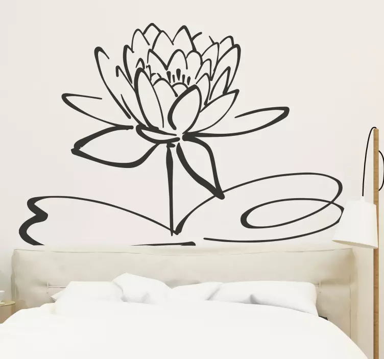 Adesivo decorativo flores Lótus minimalista - TenStickers