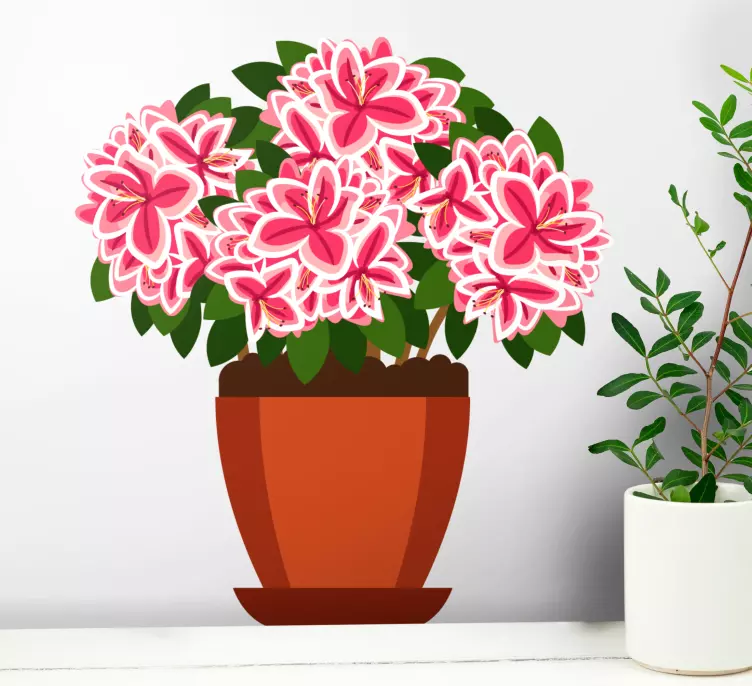 Adesivo decorativo flores Muitas flores em um vaso - TenStickers