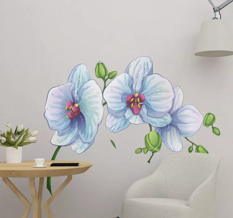 Adesivo decorativo flores Orquídea branca - TenStickers