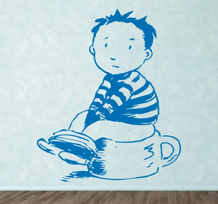 Autocolantes infantis Menino pequeno e potty - TenStickers