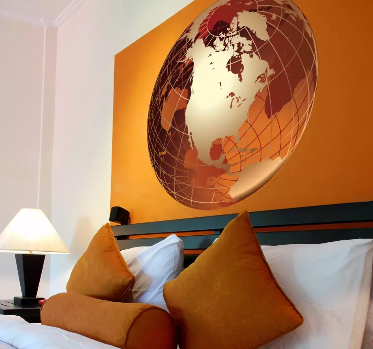 Autocolantes lugares planeta dourado América - TenStickers