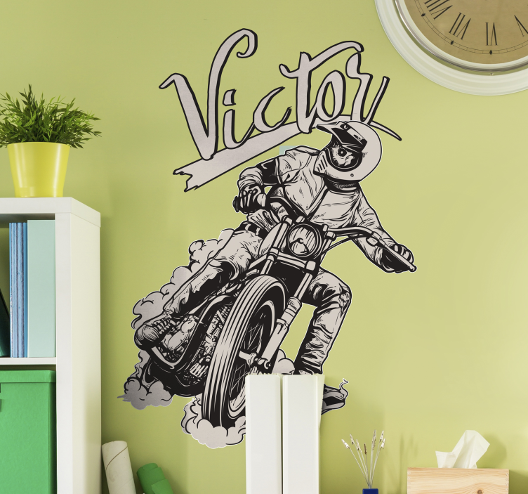Autocolantes motas moto personalizado - TenStickers