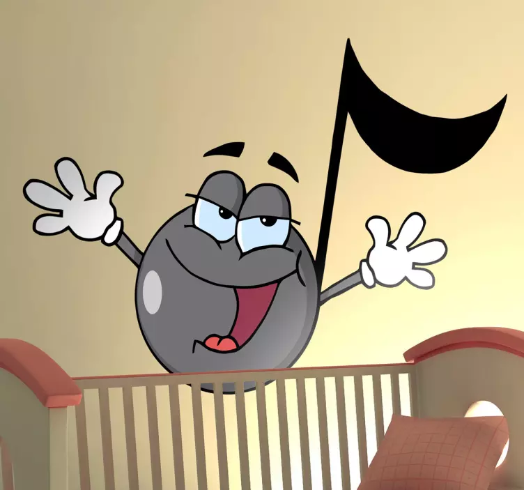 Autocolantes Musicais Nota Musical Divertida - TenStickers