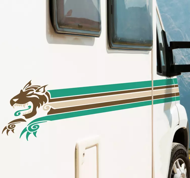 Autocolantes ornamentais linhas para caravana - TenStickers