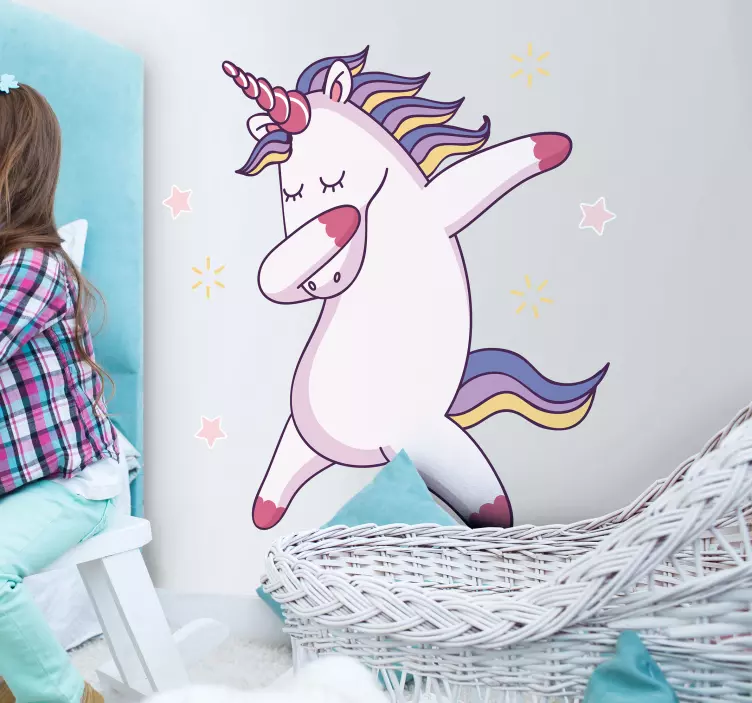 Autocolantes para casa unicornio a dançar - TenStickers