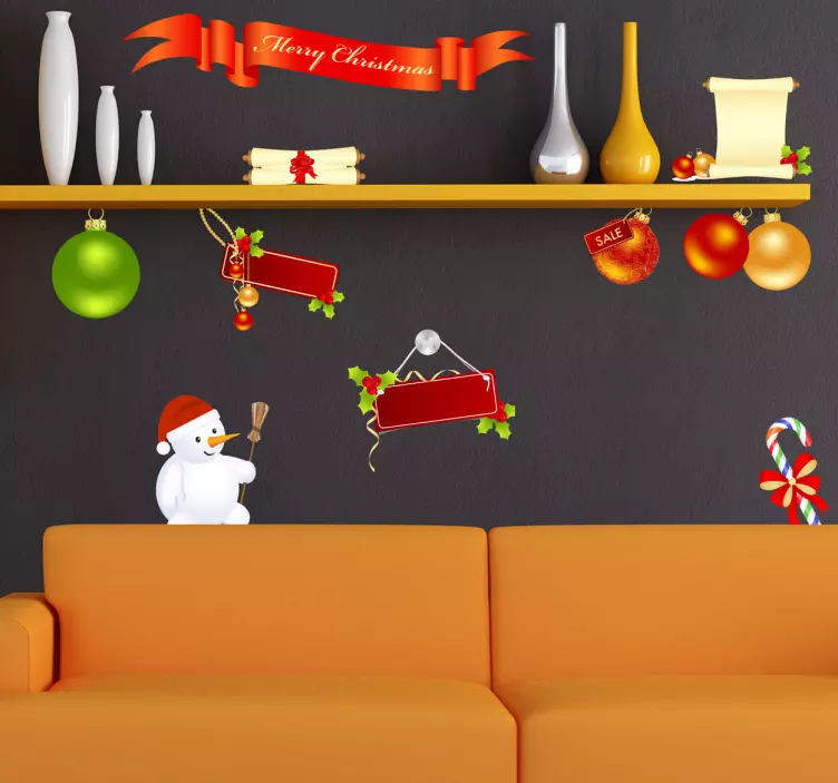 Autocolantes para hall de entrada natal - TenStickers