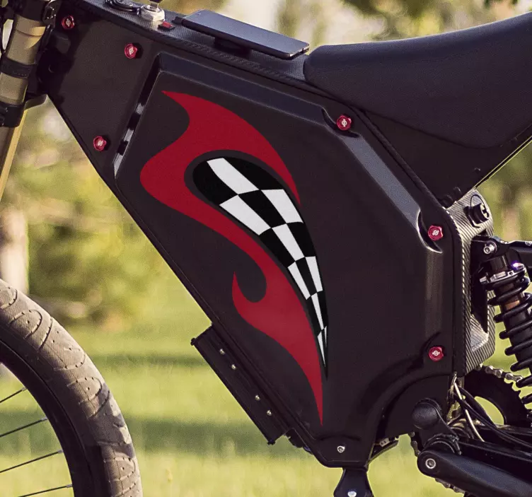 Vinil autocolante para motas bandeira de xadrez - TenStickers