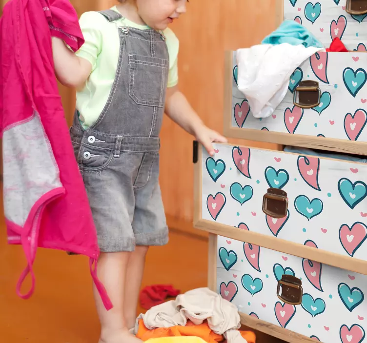 Vinil para móveis Desenhos de corações - TenStickers