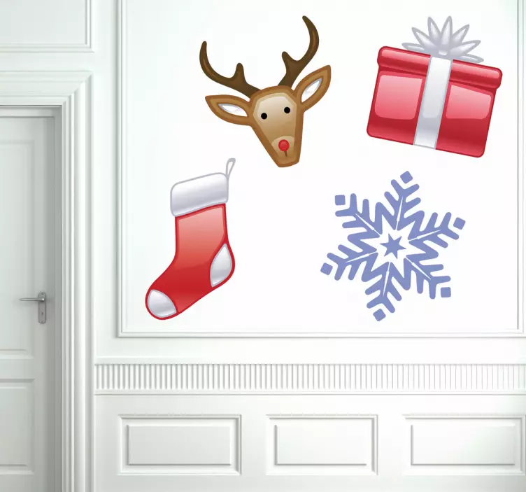 Autocolantes pequenos decorativos natalicios - TenStickers