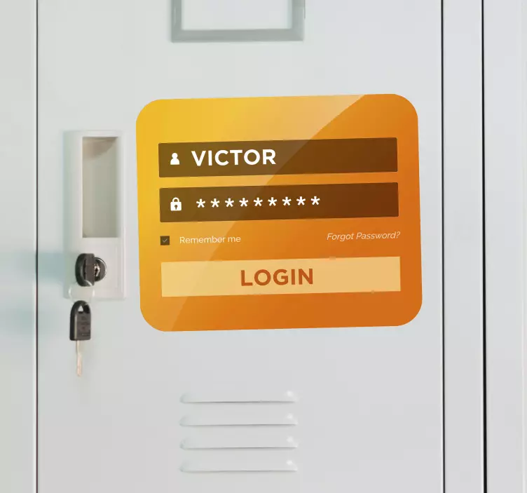 Autocolantes personalizáveis Login da porta - TenStickers