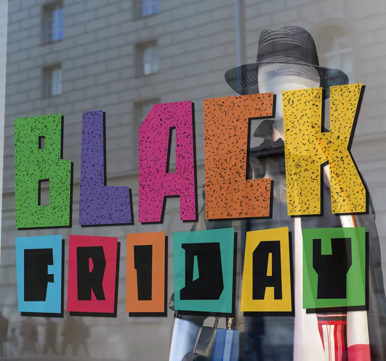 Autocolantes Promoções Black Friday Colorido - TenStickers