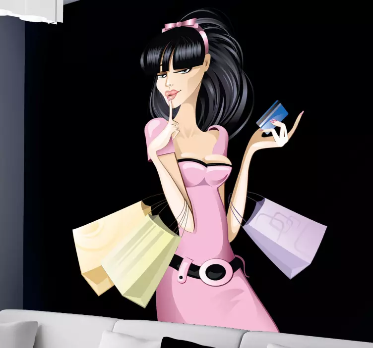 Vinis shopping autocolante da moda jovem - TenStickers