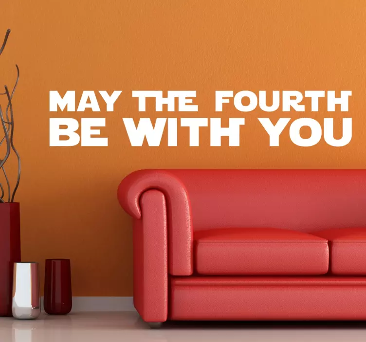 Autocolantes textos May The Forth Be With You - TenStickers