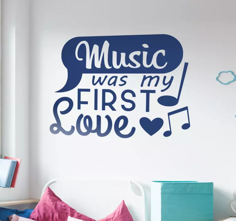 Autocolantes textos musica primeiro amor - TenStickers