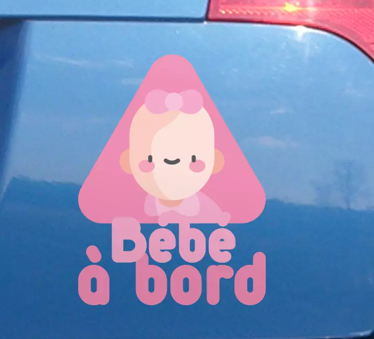 Autocolante bebe a bordo Menina sorridente - TenStickers