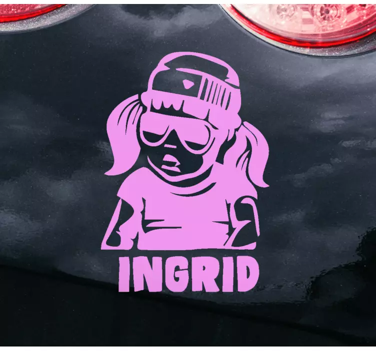 Autocolante bebe a bordo Menina urbana - TenStickers